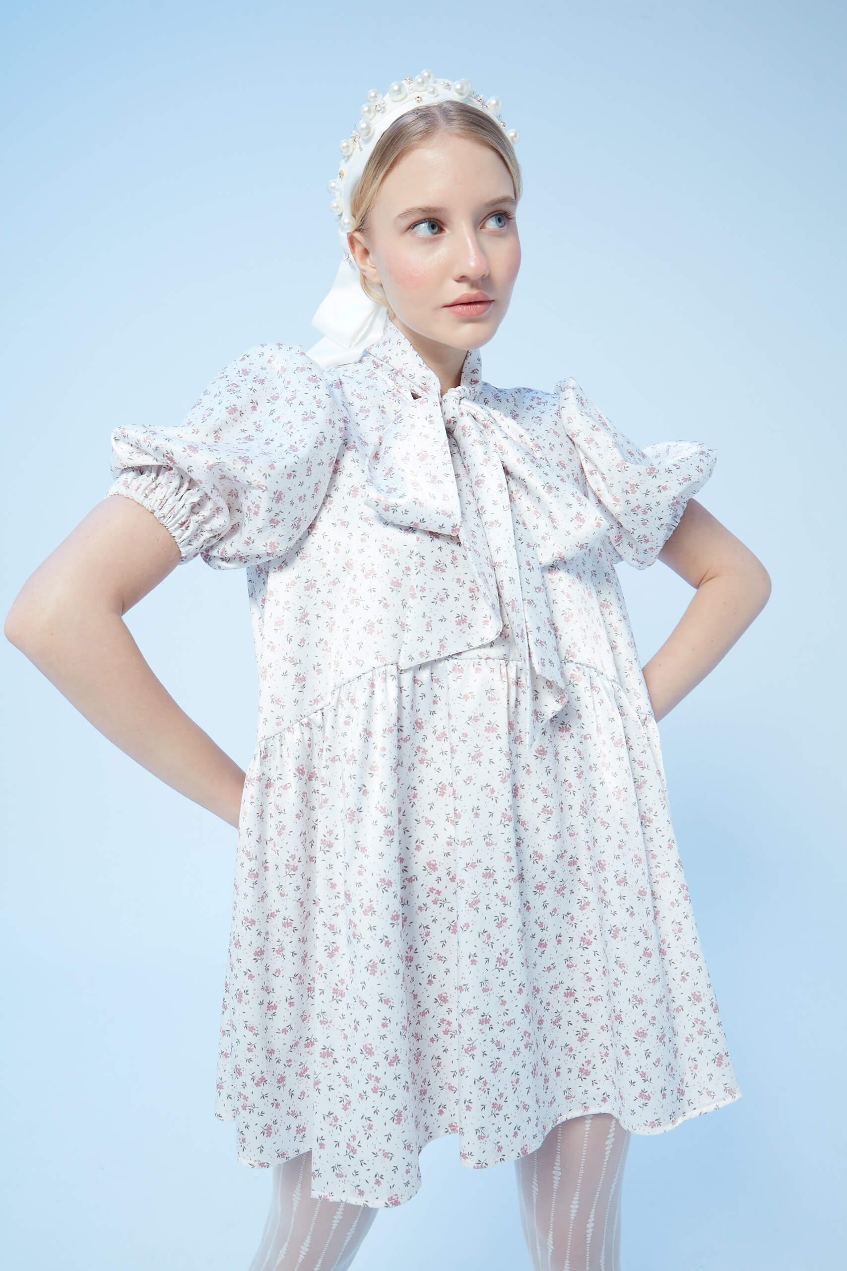 Audrey Çiçekli Elbise