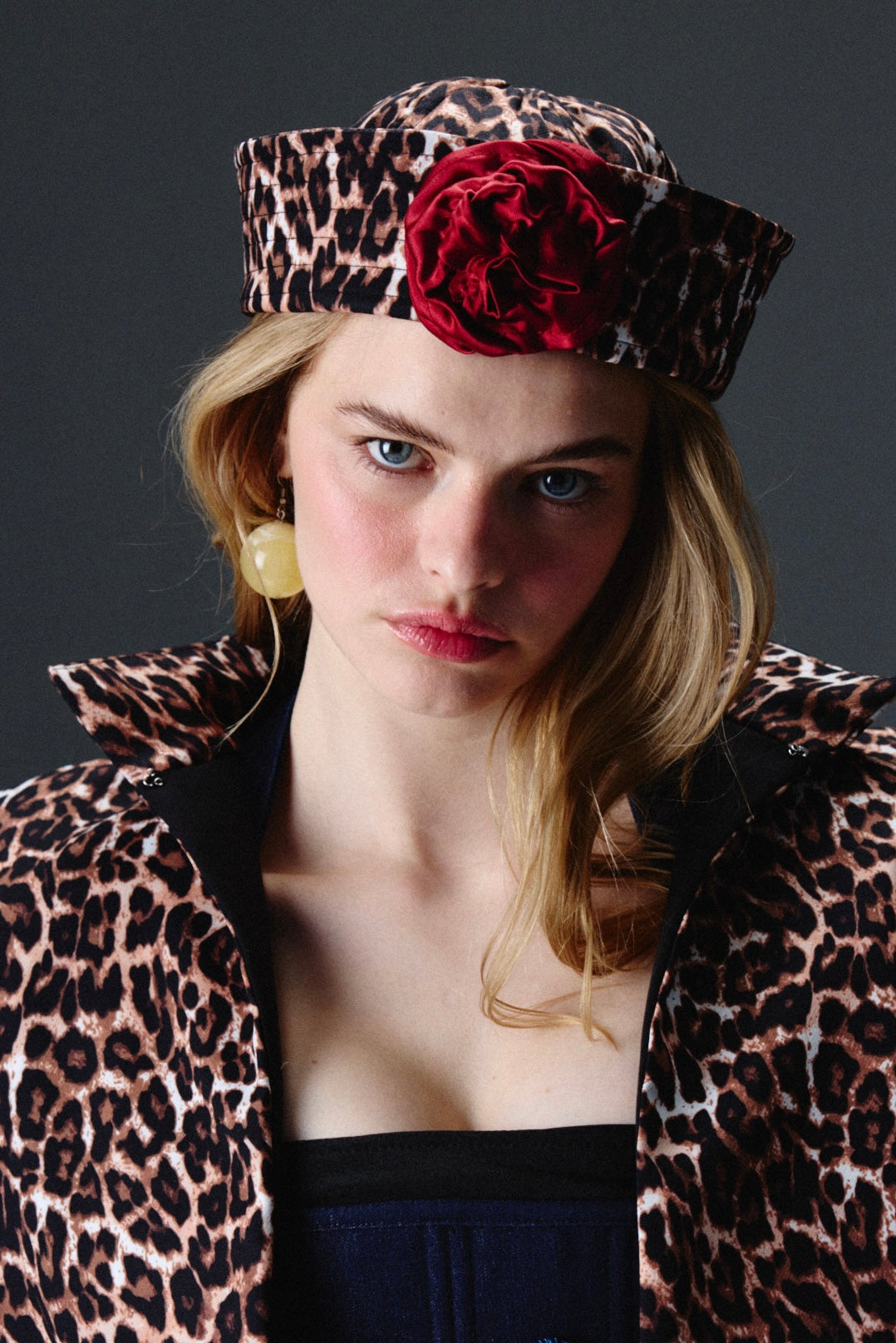 Flora Leopar Şapka