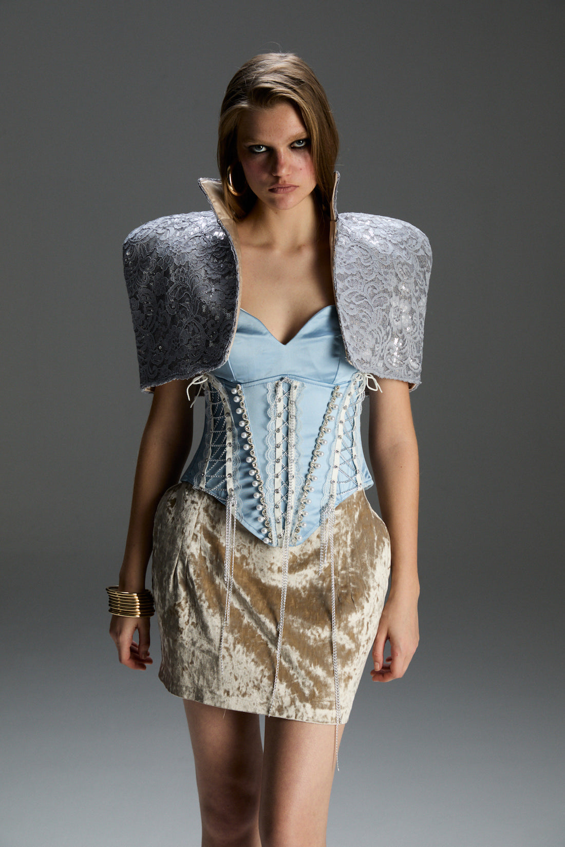 Sienna Işıltılı Pelerin