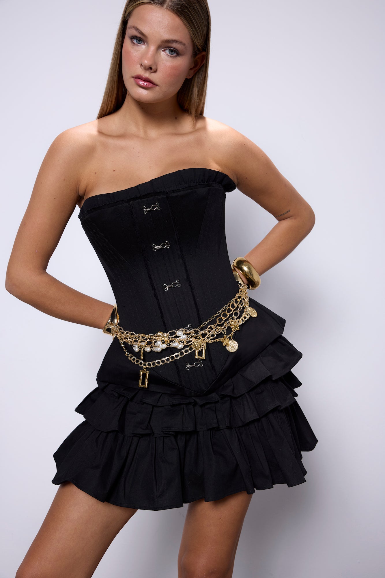 Victoria Siyah Korse Set