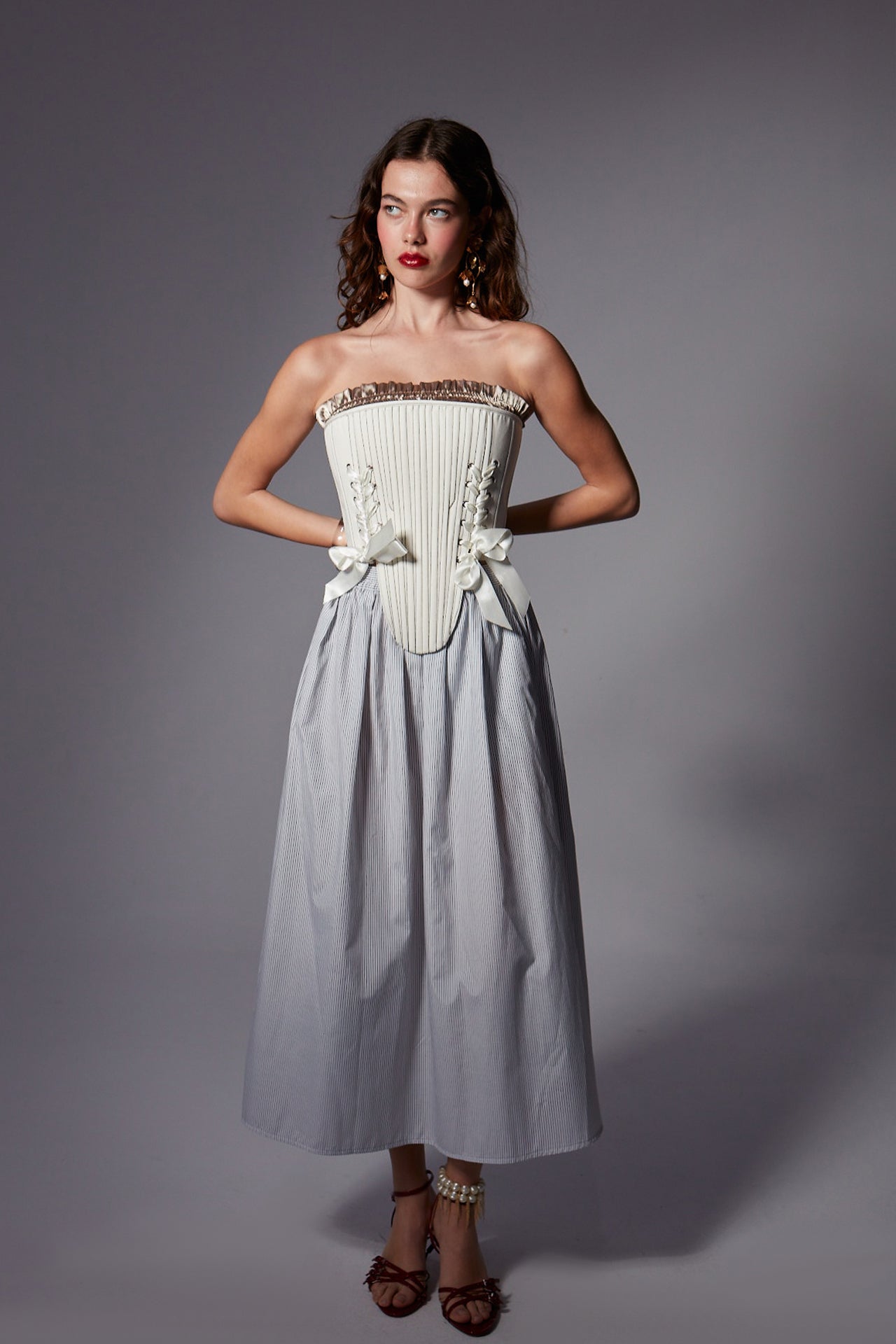 Amelia Çizgili Etek