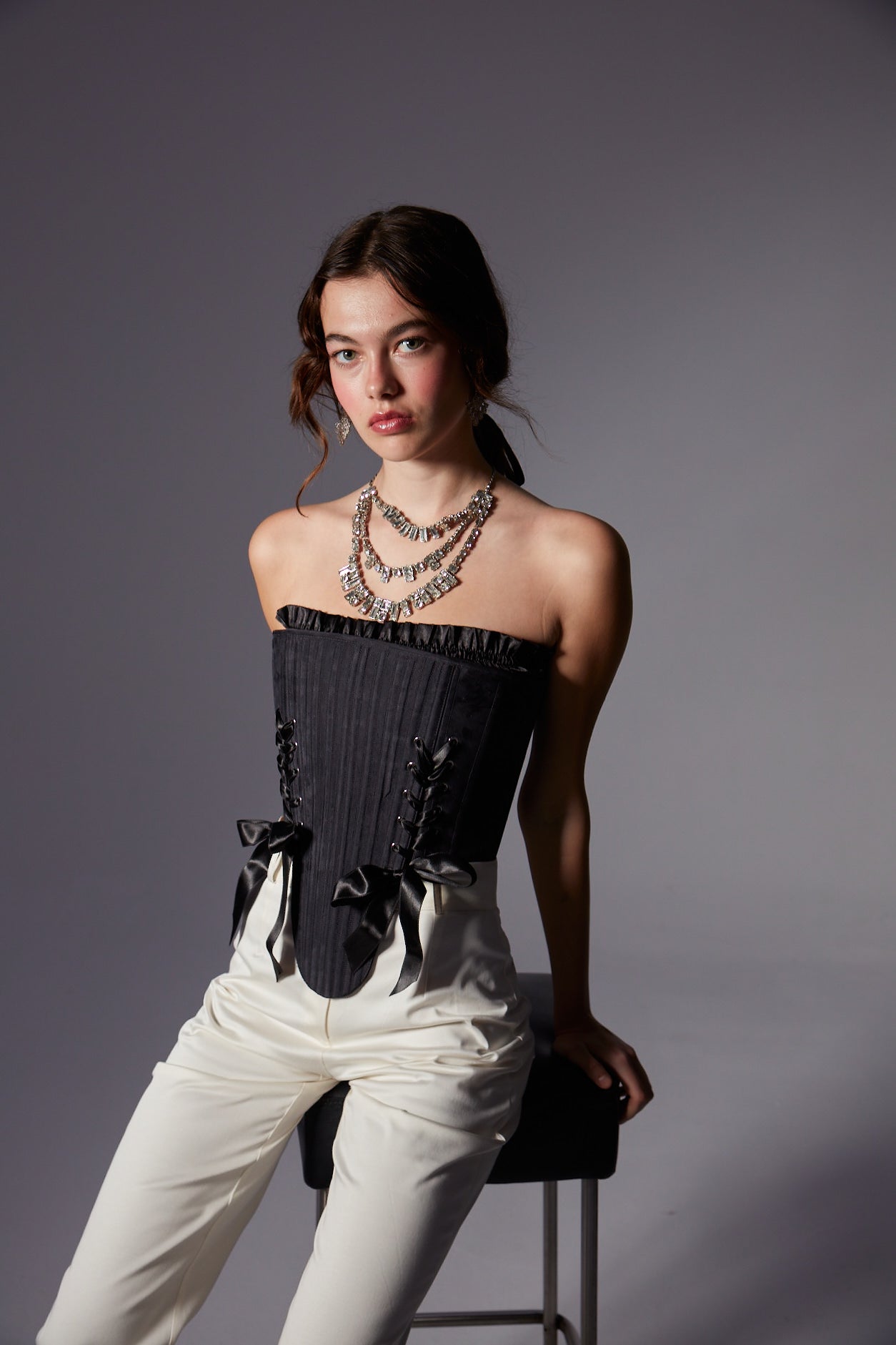 Eva Siyah Korse Set