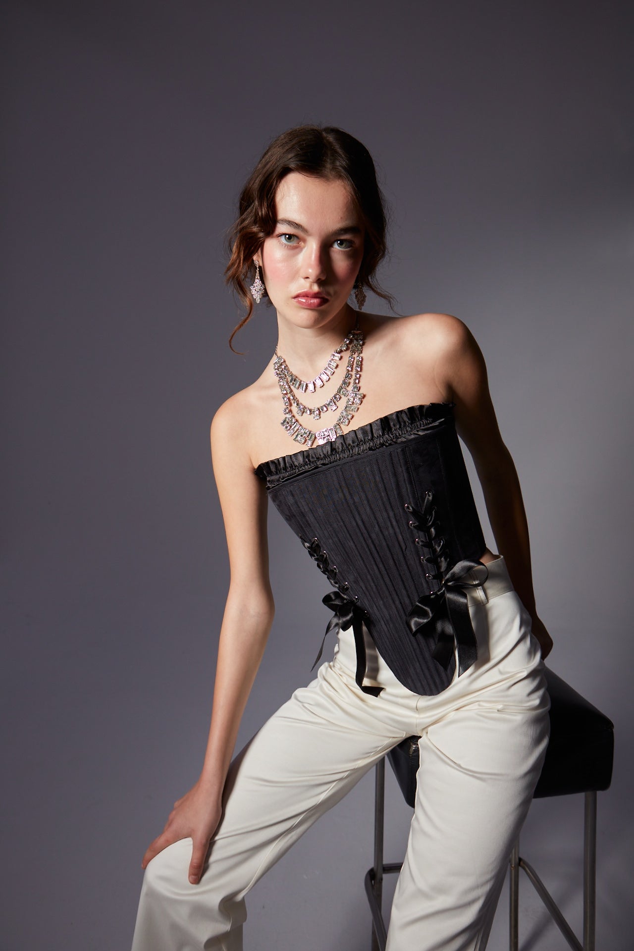 Eva Siyah Korse Set