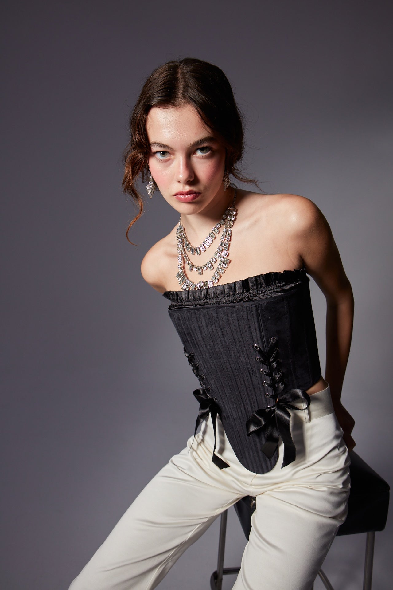 Eva Siyah Korse Set