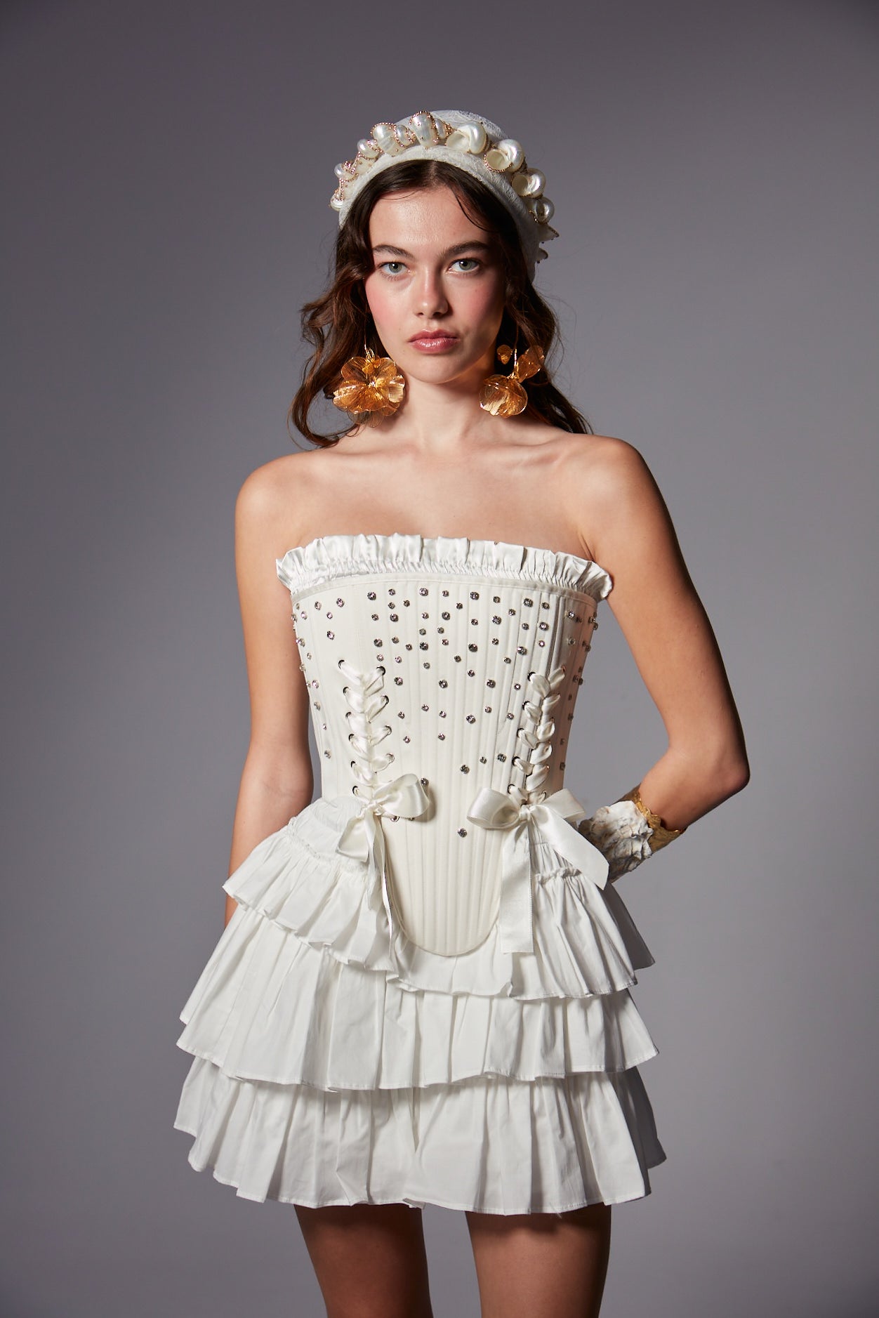 Gloria Ekru Korse Set