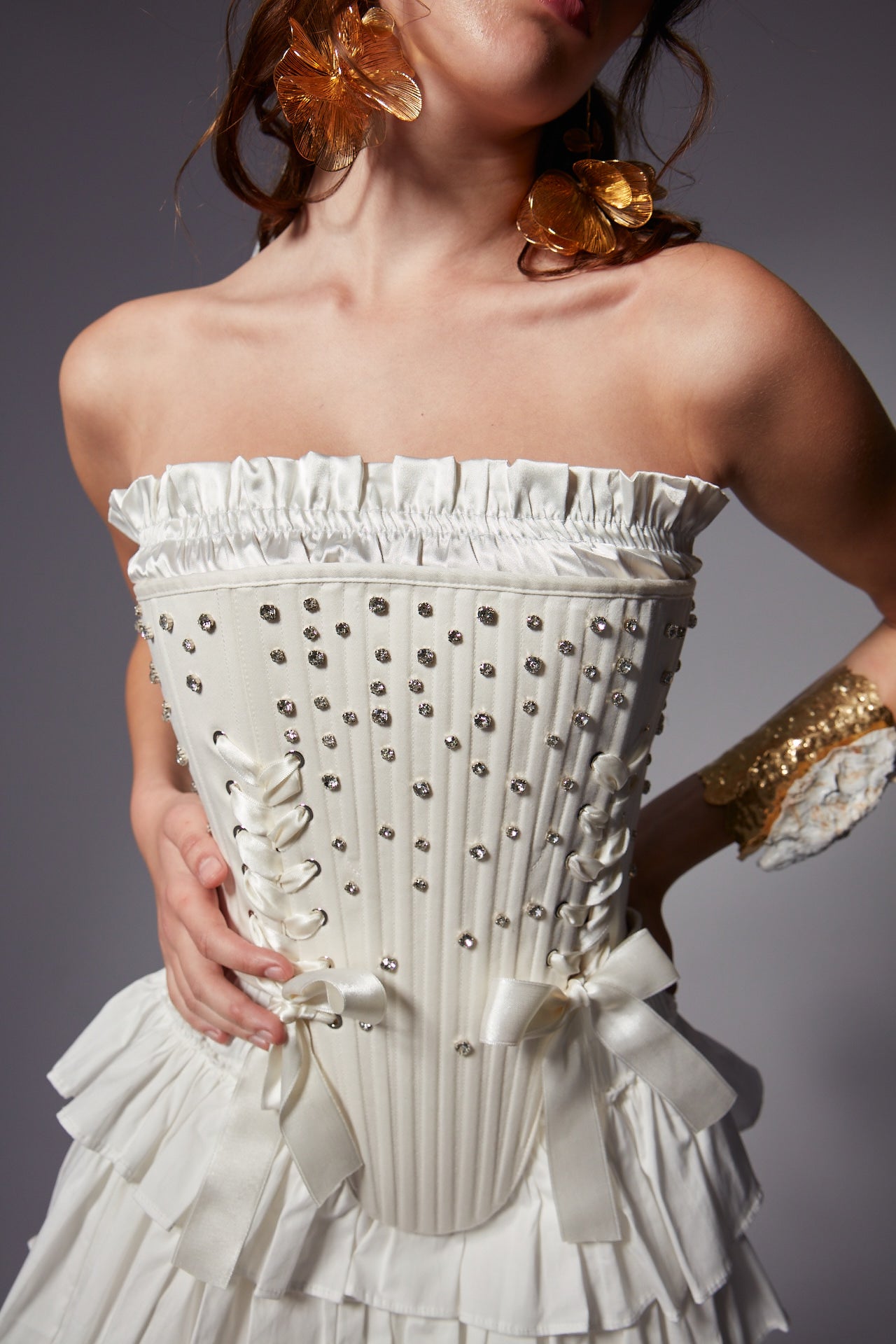 Gloria Ekru Korse Set