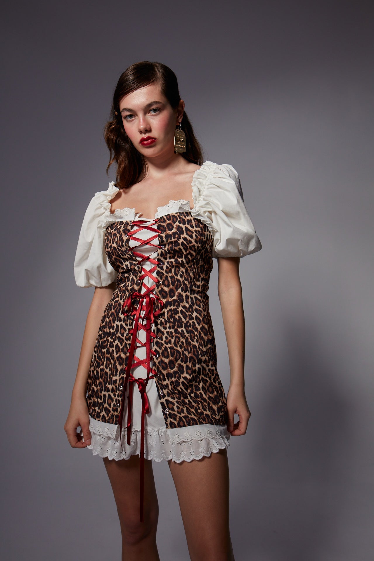 Peony Leopar Elbise
