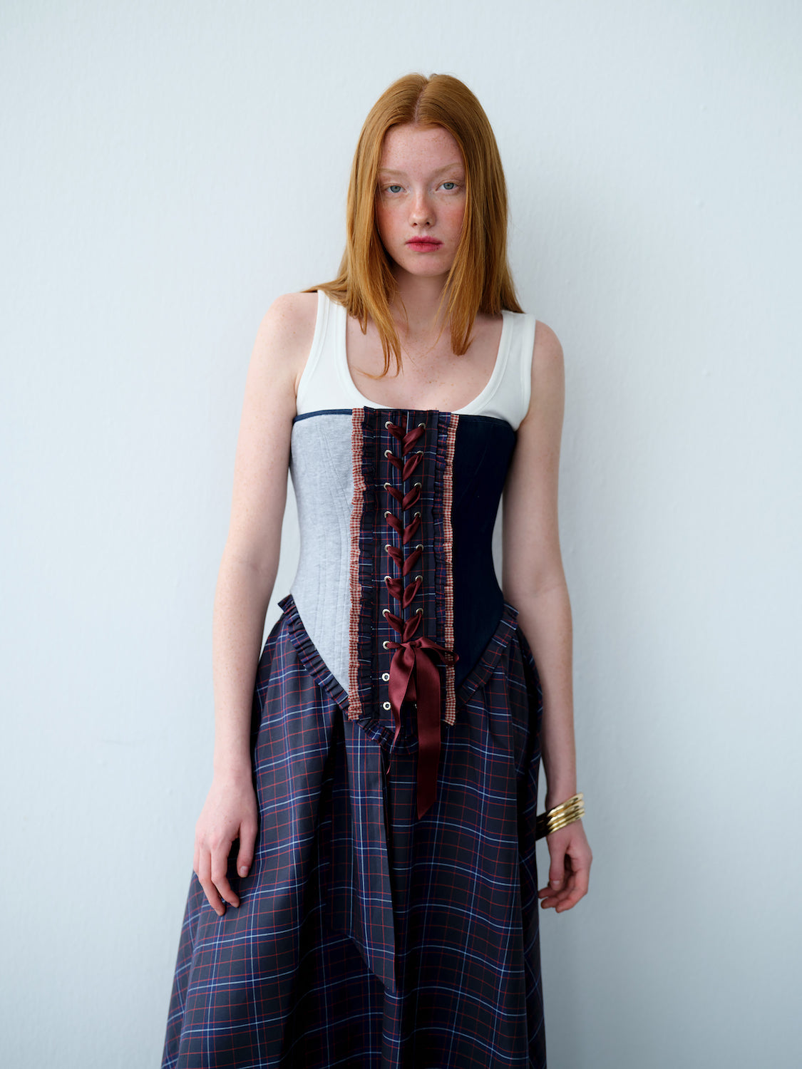 Robin Gri/Denim Corset Set