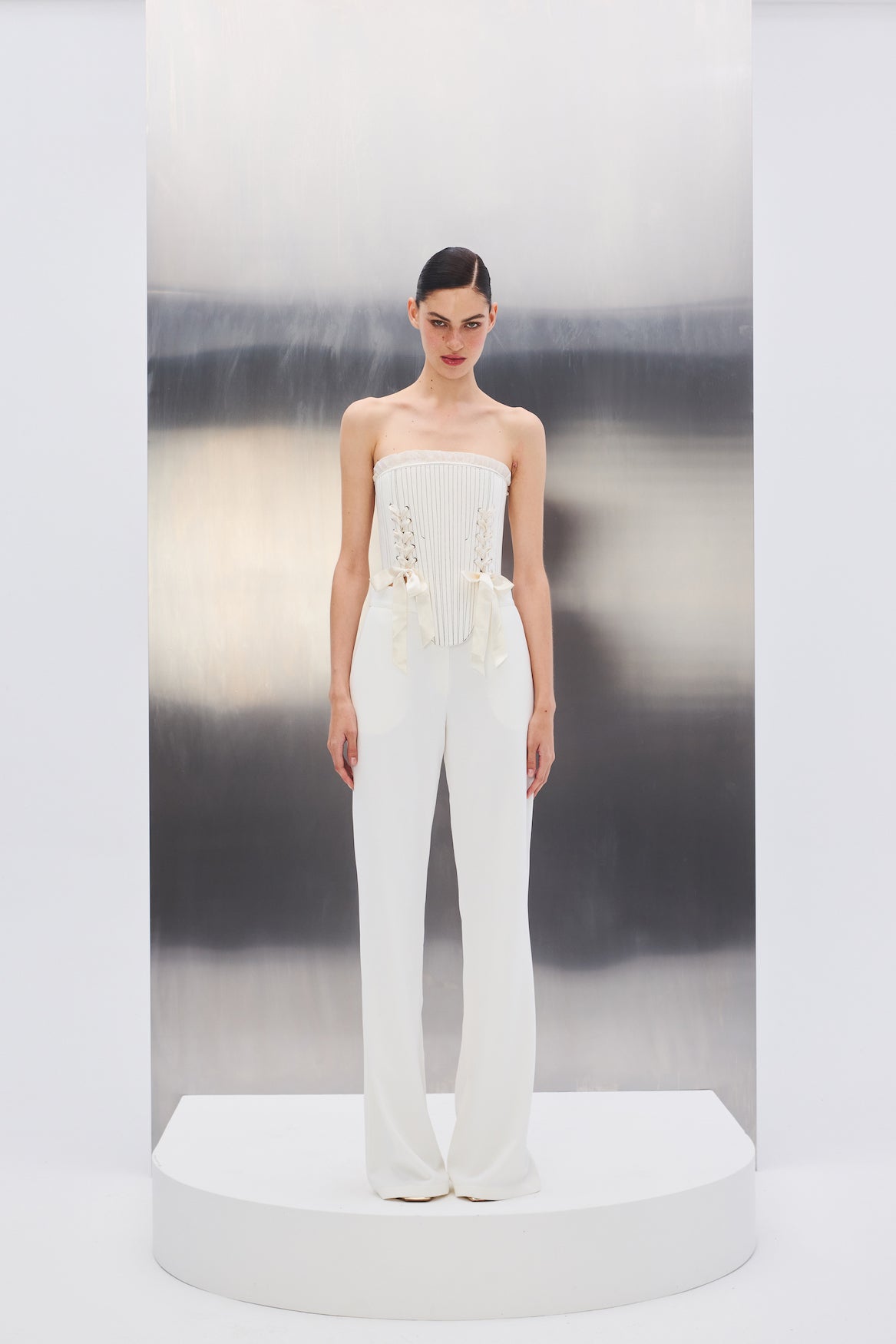 Marie Korse/Ekru Crop Set