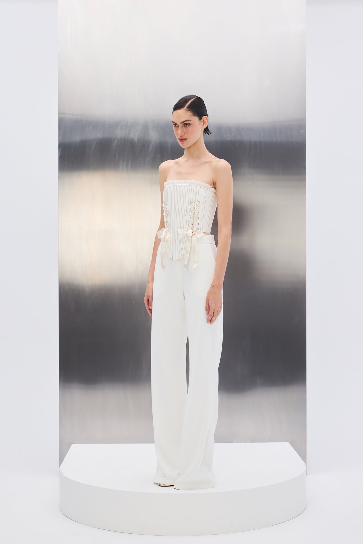 Marie Korse/Ekru Crop Set