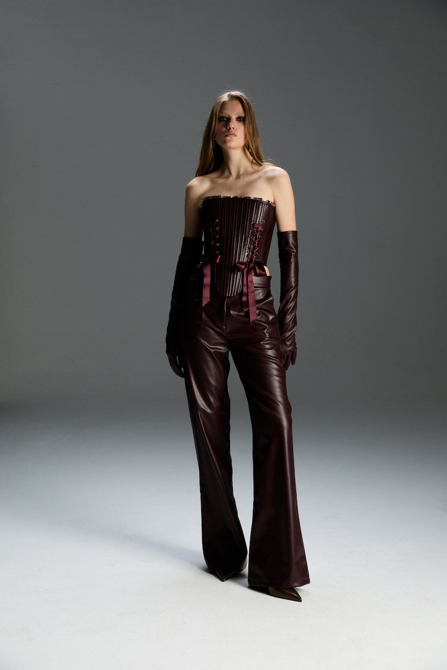 Valeria Bordo Deri Pantolon