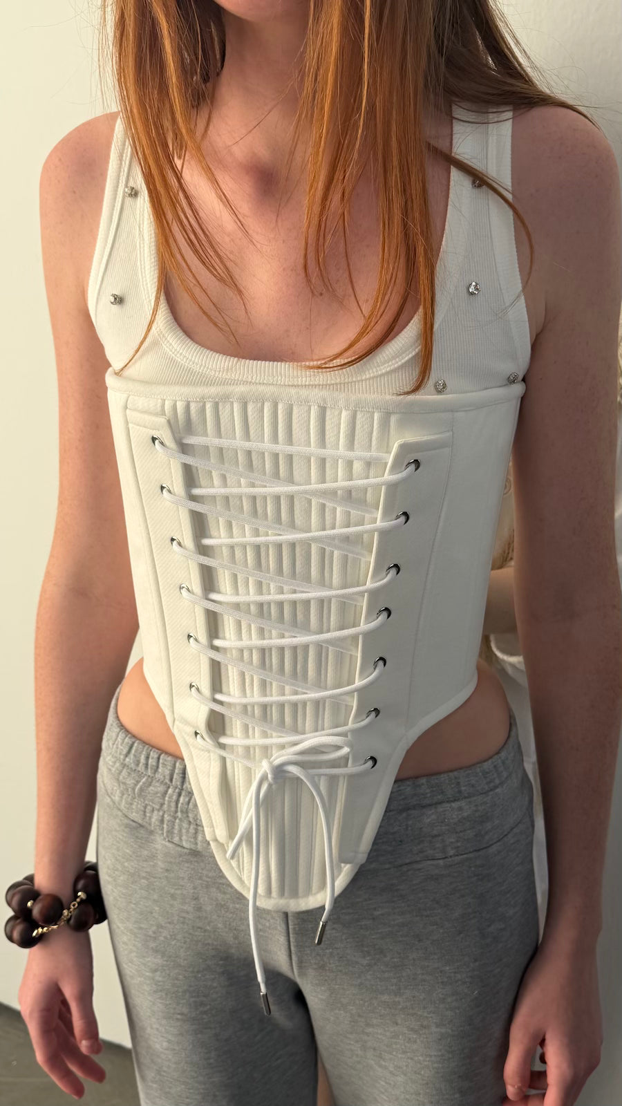 Luna Beyaz Korse Set